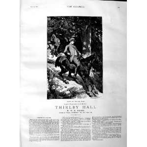  1883 ILLUSTRATION STORY THIRLBY HALL MAN HORSE NORRIS 
