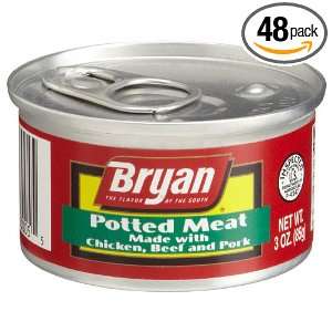 Bryan Potted Meat, 3 Ounce Cans (Pack of 48)  Grocery 