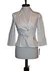 nwt macy s white suit button up jacket by bcx