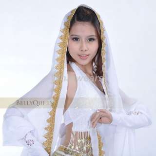 Belly Dance Costume Headband Chiffon Shawl Veil S80  