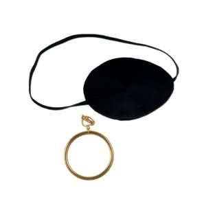  Pirate Eye Patch w/Plastic Gold Earring Case Pack 168 