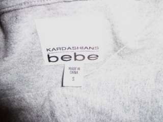 Kardashians by bebe Gray Hoodie Faux Leather Bustier Stretch Mini 