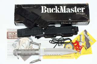 BUCK 184 BUCKMASTER SURVIVAL KNIFE BOXED 1987 ONLY 936 MADE WITH THIS 