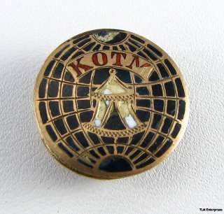 KNIGHTS OF THE MACCABEES   10k Gold KOTM Tent Lapel PIN  