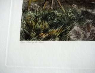 c1889 Original Alex Ansted The Light of Eventide Colored Engraving 