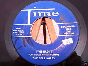 The Bell Notes 45 Ive Had It 58 Cool Rockabilly Orig  