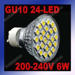   6W Focus 24 LED 3W Warm White Light Bulb Spot Lamp 200~240V  