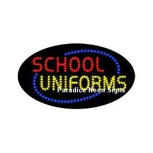  School Uniforms LED Sign (Oval)