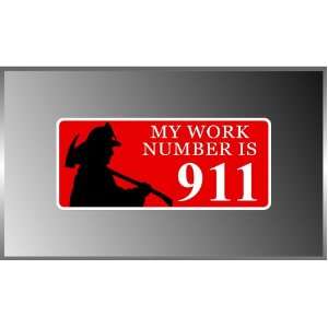   Is 911 Firefighter IAFF Vinyl Decal Bumper Sticker 3 X 7 (IAFF