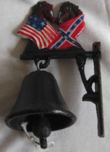 Civil War Cast Iron Bell with Horse Heads  NEW *collect  