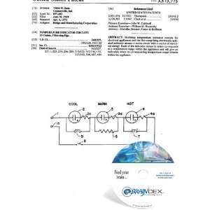  NEW Patent CD for TEMPERATURE INDICATOR CIRCUITS 