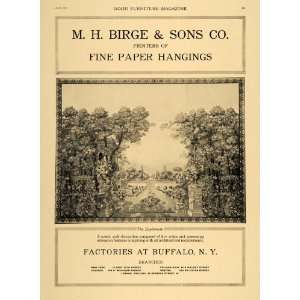  1921 Ad M H Birge & Sons Co. Fine Paper Hangings Decor 