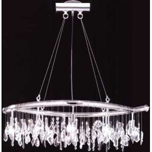 Contemporary Broadway Oval Crystal Chandelier by James R. Moder