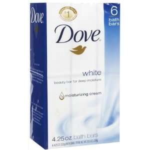  Dove Moisturizing Beauty Bar, White, 6 ct (Quantity of 4 