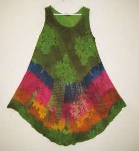 Sacred Threads Hippy SPRING Tie Dye Circle Dress 211315  