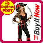 Ladies Swashbuckler Pirate Wench Fancy Dress Halloween Costume Outfit 