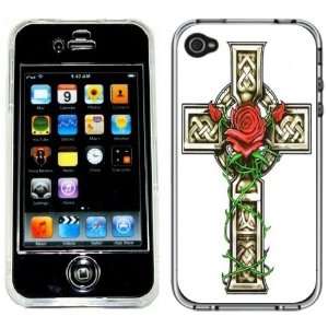  Celtic Cross Rose Handmade iPhone 4 4S Full Hard Plastic 