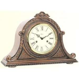  Hermle Antique Walnut Finish Tambour Clock With 
