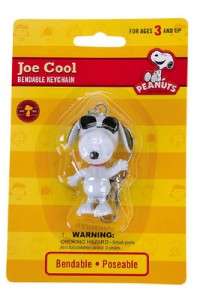 Peanuts Snoopy Joe Cool Bendable Posable Toy Figure key  