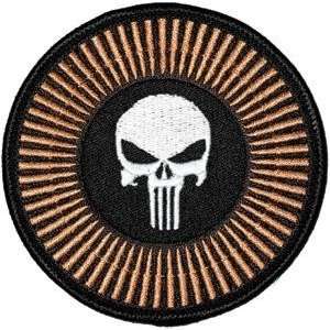 Punisher skull with bullets iron on patch applique
