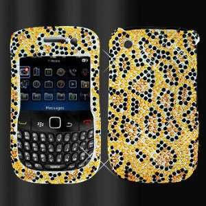  Blackberry 8520 Curve 9300 Full Diamond Gold Black Leopard 