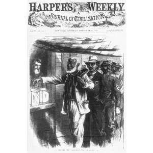 The first vote,African Americans casting ballots,1867 
