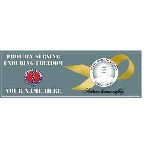  National Guard Enduring Freedom Bumper Sticker(Yellow 