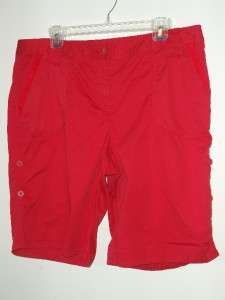 STYLE & CO NEW Red Bermuda Shorts Womens SZ 16P  