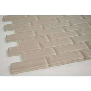  Fog   1x3 Blanched Almond Glass Tile (Price per piece, 1 