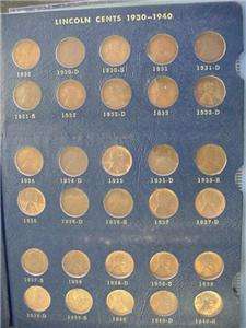 1909 1940 LINCOLN PENNY COMPLETE SET WITH 1909 S VDB 1914 D 1931 S 