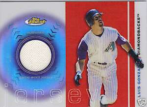 LUIS GONZALEZ 2003 TOPPS FINEST GAME USED JERSEY RELICS  