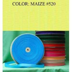   SOLID POLYESTER GROSGRAIN RIBBON Maize #520 3~USA 