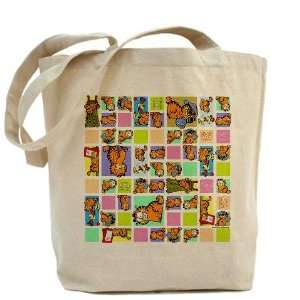  Classic Garfield Squares Funny Tote Bag by  
