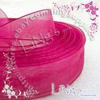 50YD Shocking Pink Organza Ribbon Wedding Favor De  