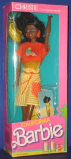 CALIFORNIA CHRISTIE Black Barbie Doll Mattel c1987 NRFB  