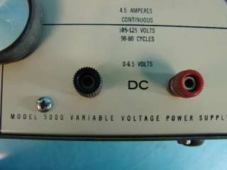   Supplies Variable Low Voltage Electro Technic Model 5000 Voltage