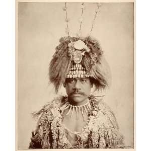  1893 Chicago Worlds Fair Portrait Samoan Man Costume 