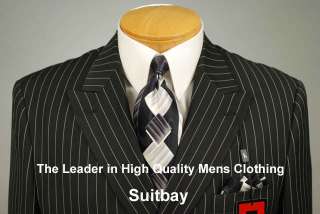  Suit STEVE HARVEY 2 Button Double Breasted Black Striped Mens Suits 