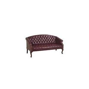  Traditional Queen Anne Ox Blood Sofa