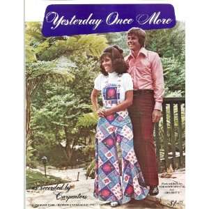  Sheet Music Yesterday Once More The Carpenters 206 
