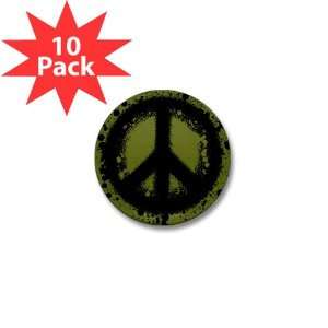    Mini Button (10 Pack) Peace Symbol Ink Blot 