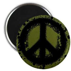  2.25 Magnet Peace Symbol Ink Blot 