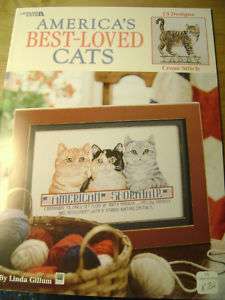 Americas Best Loved Cats cross stitch Linda Gillum  