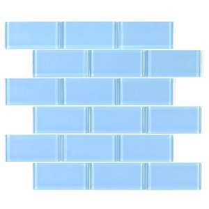  Supreme Glass Tile 2 x 4 Brick Subway Tiles Blue Powder 