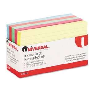  3 x 5 Multi Color Ruled Index Cards   3 x 5, Blue/Salmon 