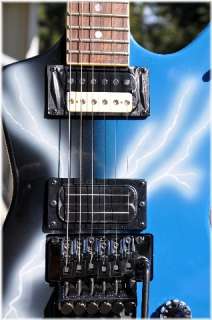  HELL CFH Blue Lightning Bolt Elect Guitar Hard Shell Case NEW  