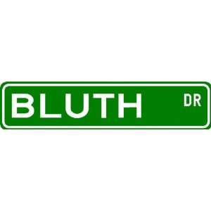  BLUTH Street Sign ~ Personalized Family Lastname Sign 
