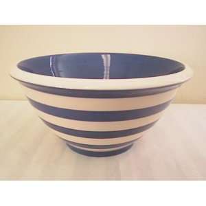 Ronnies Terramoto Ceramic, Large Mixing Bowl, 4 Quart, Royal Blue 