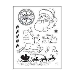  Technique Tuesday Clear Stamps 3X4   Holly Jolly Christmas 