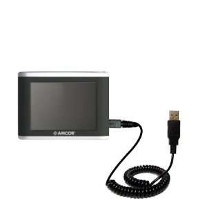  Coiled USB Cable for the Amcor Navigation GPS 3600 3600B 